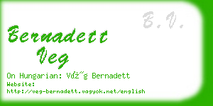 bernadett veg business card